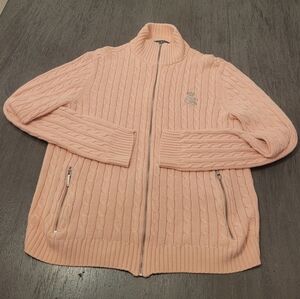Peach Cable Knit Men's Sweater